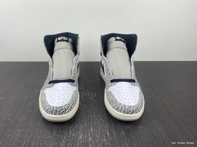 1st Kicks Shoes Cement 1 Jordan High White OG Air DZ5485-052 0610